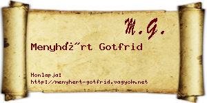 Menyhért Gotfrid névjegykártya